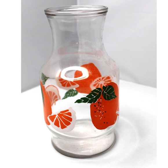 Vintage Anchor Hocking Orange juice carafe glass graphic Florida - Picture 3 of 10